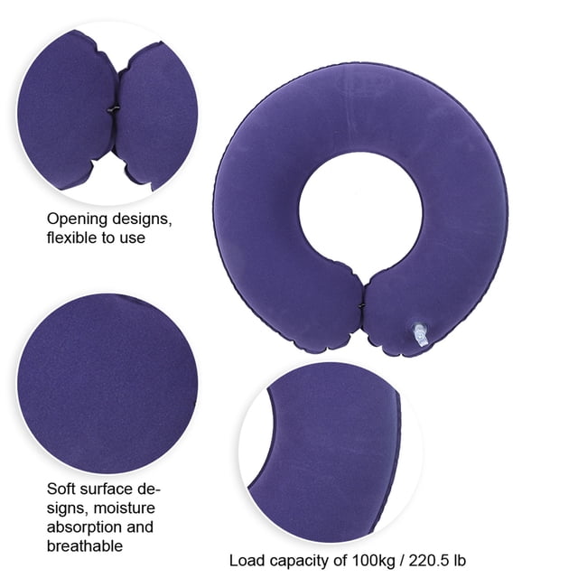 Hemorrhoid Pillow, Inflatable Cushion Inflatable Donut Cushion PVC Anti Bedsore Wheelchair Bedridden Patient Inflatable Cushion Pad Mat