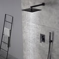 thumbnail image 4 of Boyel Living Rain Shower System 10 inches Wall Mount Shower Faucet Set with Handheld Combo Set,Matte Black, 4 of 9