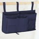 thumbnail image 2 of Bolsa de almacenamiento para de noche, bolsa colgante con múltiples bolsillos, tela Oxford, riel para cama, sofá, organizador, soporte, Gadget Azul oscuro, 2 of 8