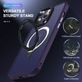 thumbnail image 2 of iPhone 15 Pro Max Rugged Case Magnetic, Compatible with Magsafe & Accessories Invisible Stand Heavy Duty Protective Shockproof Anti-Scratch Bumper Phone Case for Apple iPhone 15 Pro Max, Darkpurple, 2 of 6