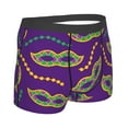 thumbnail image 3 of Disketp Carnival Masks And Beads Men'S Boxer Briefs,Soft And Breathable Cotton Underwear With Comfortflex Waistband, 3 of 8