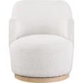 thumbnail image 4 of Meridian Furniture Clarita Cream Boucle Fabric Swivel Accent Chair, 4 of 9