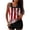 A23 Multicolor, variant on American Flag Strappy Back Tankini for Women 2 Piece Tummy Control Bathing Suit with Boyshorts Patriotic 4th of July Modest Built-in Bra Full Coverage Swimwear