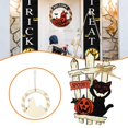thumbnail image 2 of Bienvenida Guirnalda Puerta Colgante Calabaza Madera Gato Negro Cementerio Castillo Fantasma Halloween Decoración Suministros Yuarrent HA042894-02, 2 of 4