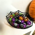 thumbnail image 5 of Neoyler 2 Pack Halloween Candy Bowl Halloween Decorations Indoor Outdoor Spooky Decor Plastic Long Lasting Unique Fruit Basket for Parties and Home Festivities 11.4x11.4x1.8in Black, 5 of 6