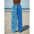 thumbnail image 5 of Towel Pants for Swimmers – Cotton Terry Towel Pants – Beach Coverup – Resort Wear – Swim wear - Blue Smiley Face Pattern, 5 of 7