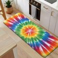 thumbnail image 5 of Colorful Rainbow Tie Dye Spiral Pattern Kitchen Rug Mat,Kitchen Runner Rugs Non Skid Washable,Decorative Kitchen Floor Mats for Kitchen,Sink,Laundry,17"x47.2", 5 of 7