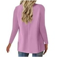 thumbnail image 7 of BRDFRL Womens Business Casual Blazer Summer Cardigan Lapel Button Down Solid Suit Jacket with Lined Office Work Clothes 2025 Light Purple 2XL, 7 of 7
