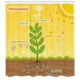 thumbnail image 3 of Ambesonne Science Shower Curtain, Cartoon Oxygen Sun, 69"Wx84"L, Earth Yellow Green Umber, 3 of 3