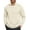 Beige, variant on Mens Quarter Zip Pullover Mock Neck Sweatshirt Long Sleeve Sweater Polo Half Zip Pullover with Pocket Apricot XXL