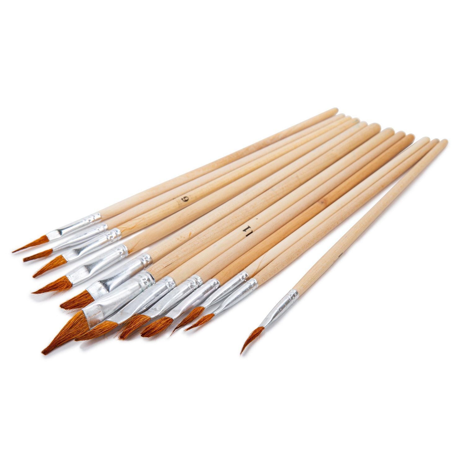 Time 4 Crafts 12-Piece Assorted Artist Paint Brushes