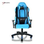 E-WIN Gaming Chair,Racing Style PU Leather Computer Chair with Headrest and Lumbar Support-Blue