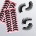 thumbnail image 1 of Pestañas Postizas 3D Rizadas Imitación Visón 10 Pares Hechas a Mano Pestañas Falsas Maquillaje Natural Simulado Cruzado Desordenado, 1 of 5