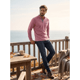thumbnail image 6 of JWD Mens Long Sleeve Henley Shirt Casual Button Neck T Shirt with Chest Pocket Red 2XL, 6 of 7