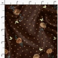 thumbnail image 2 of Soimoi Brown Fabric - By the Yard - 56 Inch Wide - Floral & Animal - Delicate Designs for Stylish Projects Graments Printed Fabric, 2 of 6