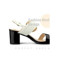 thumbnail image 4 of BLISSFUL STEP Slingback Block High Heel Sandals for Women Black 7, 4 of 7