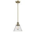 thumbnail image 2 of 201S-BB-G44-Innovations Lighting-Cone - 1 Light Stem Hung Mini Pendant In Industrial Style-10 Inches Tall and 8 Inches Wide-Brushed Brass Finish-Seedy, 2 of 5