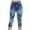 Light Blue, variant on DxhmoneyHX Women's Knee Length Leggings Jeans High Waist Capri Pants for Women Imitation Denim Workout Shorts