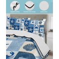 thumbnail image 3 of Quilt King Size Bedding Set, Starfish Coastal Reversible Summer Quilt 3 Pieces, Blue Shell Crab Nautical Summer Beach Ocean Lightweight Bedspreads Coverlets with 2 Pillow Shams for All Seasons, 3 of 5