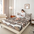 thumbnail image 4 of Castle Fairy Bohemian Aztec Full Size Sheets for Teens,Western Cow Print Bed Sheets, 4 of 7