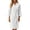 White, variant on Krdevn Women's Waffle Weave Bath Robe, V‑Neck 3/4 Sleeve Solid Color Kimono Robe with Pockets for Spa Home Loungewear,Grey