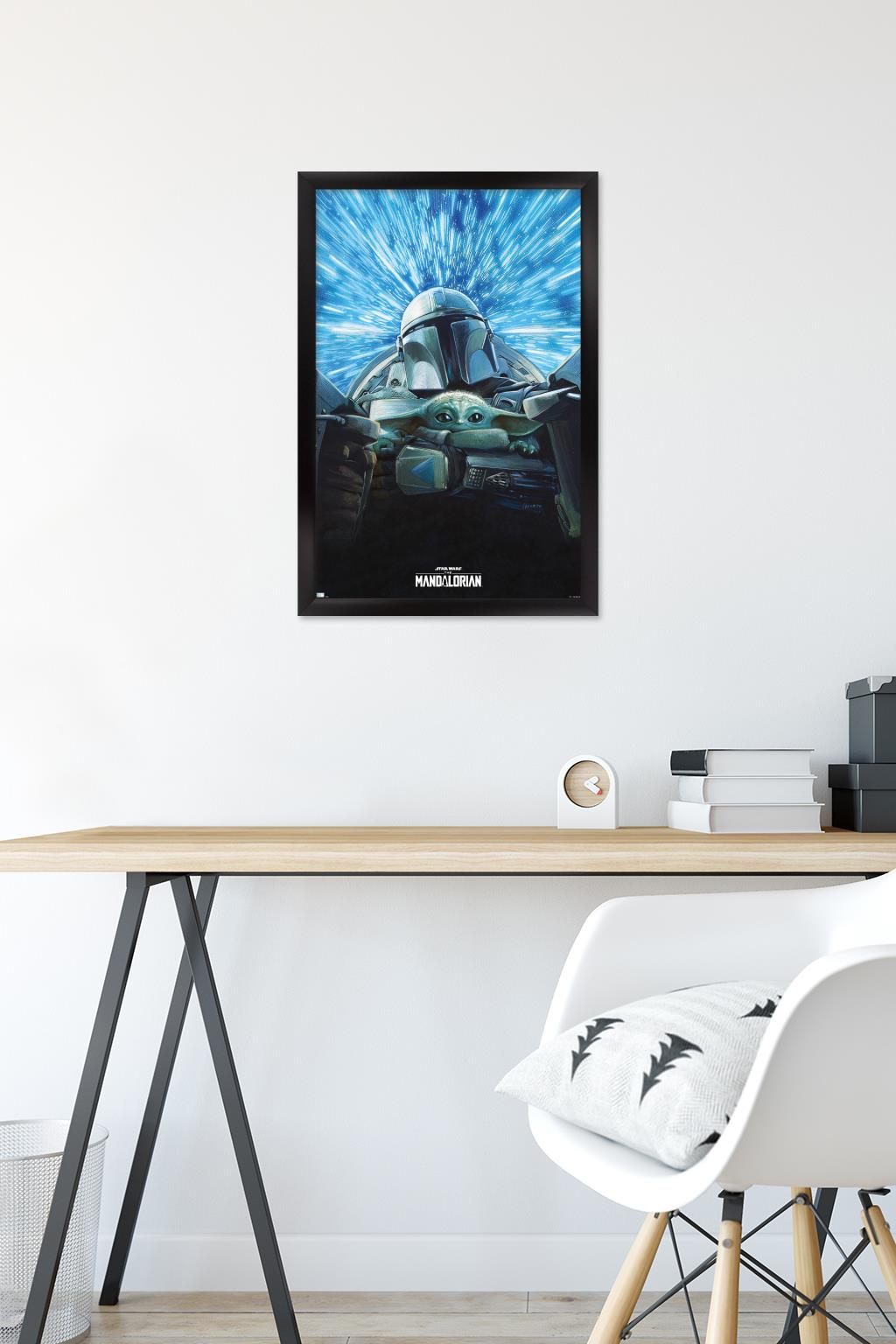 Star Wars: The Mandalorian Season 3 - Lightspeed Wall Poster, 14.725" x 22.375" Framed