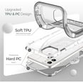 thumbnail image 3 of For iPhone 11 Pro Max [6.5-inch] Heavy Duty Shockproof Protection Phone Cases, Anti-Drop, Triple Layer Transparent Protective Back Cover Case, 3 of 7