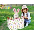 thumbnail image 5 of MYFLOCY Rectangle Empty Easter Baskets Boy Large Toy Storage Bin Girls collapsible Hamper Waterproof Canvas Box Kid Gifts Spring Decor, 5 of 7