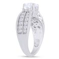 thumbnail image 5 of Round Cut Lab Created Moissinate Diamond 3-Stone Wedding Engagement Ring In 14K White Gold Over Sterling Silver(G-H Color,VVS1 Clarity,2.00 Cttw)-8.5, 5 of 8