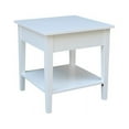 thumbnail image 6 of International Concepts Solid Wood 24-Inch Square End Table with Drawer, Washed Gray Taupe, 6 of 12