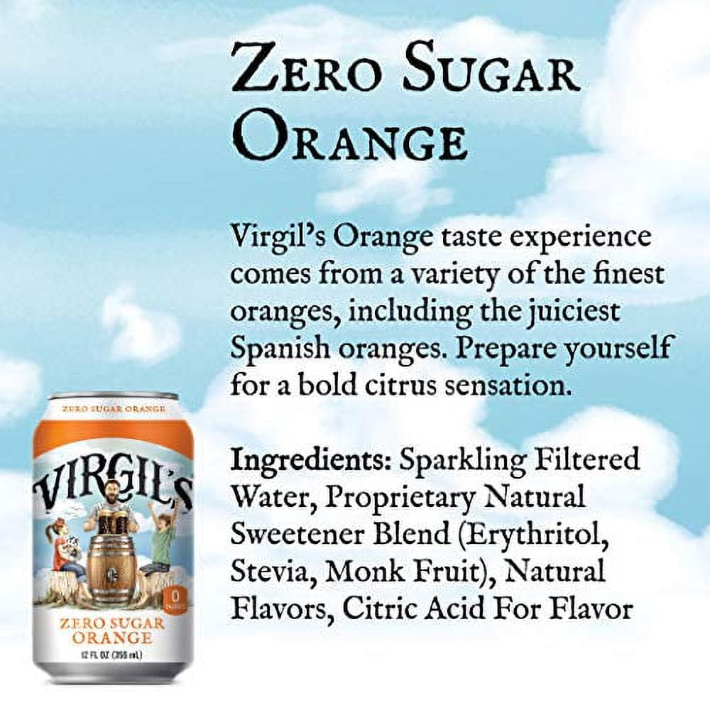 Virgils 320798 72 oz Zero Sugar Orange Soda, 6 Per Pack - Pack of 4