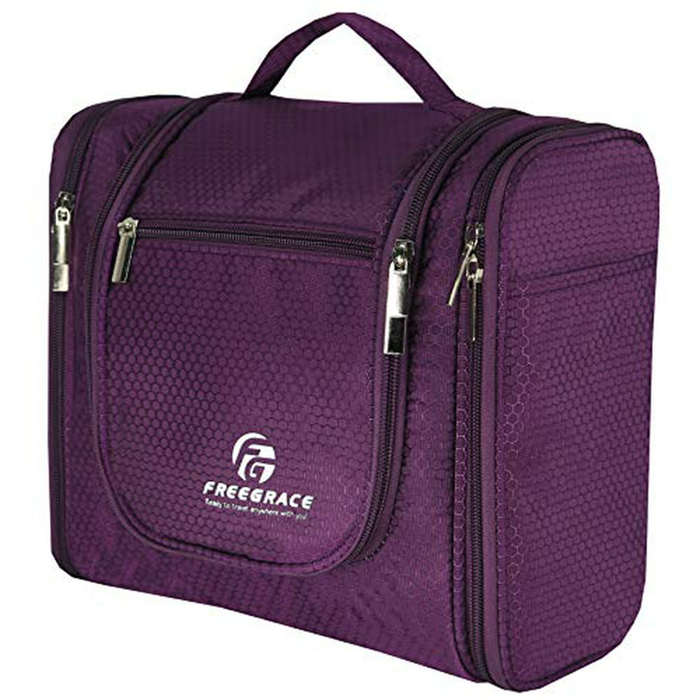 purple travel toiletry bag