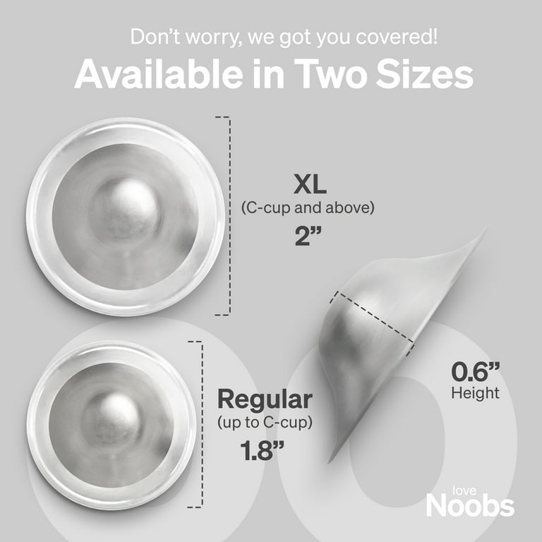 Love Noobs Silver Nursing Cups with Silicon Rings, Soothing Nipple Shields  for Nursing Newborn Babies, Nickel-Free, Pure Silver, Breastfeeding  Essential Nursing Accessory with Pouch, Regular, 2 Pieces 