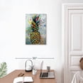 thumbnail image 3 of Elephant Stock Pineapple Color Splash Paint Wall Art - Vertical Canvas Wall Art - Living Room Wall Decor - Food And Drink Canvas - Green And Yellow Decor - 16" x 24", 3 of 8