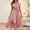 Rose Gold, variant on Summer Dresses,Petite Dresses Women's V Neck Short Sleeve Ruffled Long Lace Up Dress Elegant Dresses,Fit And Flare Dress,Womens Dresses Rose Gold Dress XL