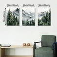 thumbnail image 2 of 3 Pcs Green Misty Forest d Canvas Wall Art Modern Fog Mountain Landscape Wall Painting Watercolor Nature Pine Tree Art Print Pictures for Living Room Bedroom Office Home Decorations 12"X16"X3Pcs, 2 of 7