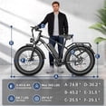 thumbnail image 2 of 2000W Peak Electric Bike, 48V 25Ah &30MPH & 65Miles Range, 26''x4'' Fat Tire Mountain Ebike,7 Speeds, Removable Battery, Rear Rack, Adult Electric Bicycle, UL2849, 2 of 8