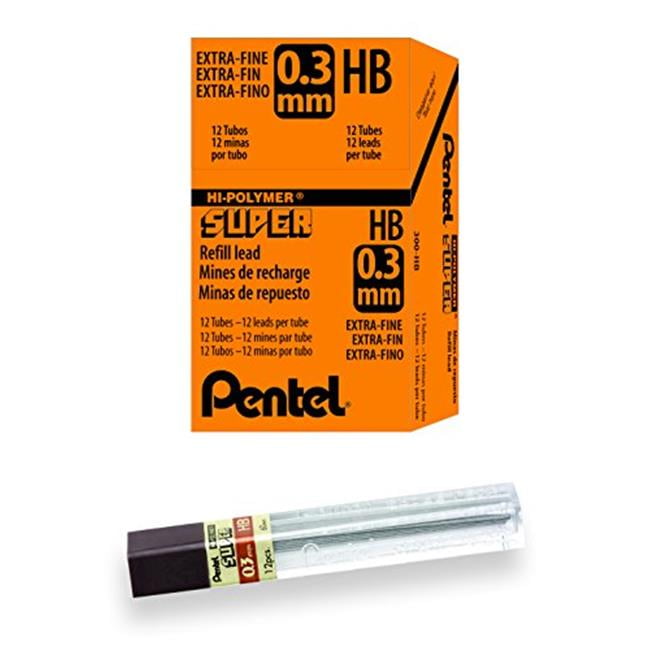 Pentel PEN300HB-FBA Super Hi-Polymer Lead, 0.3 mm