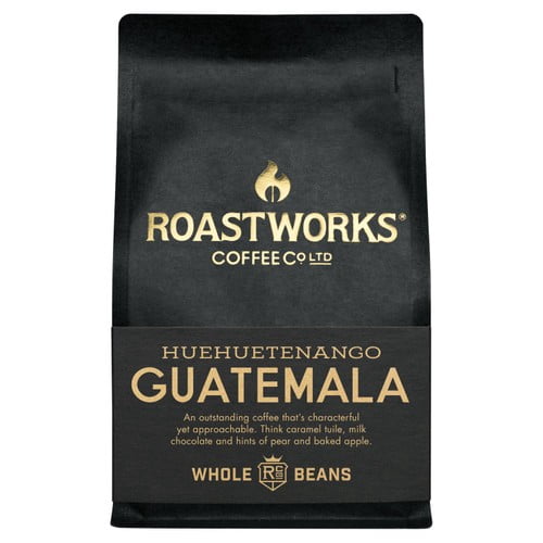 Roastworks Guatemala Whole Bean Coffee 200g, British Import (Pack of 2)