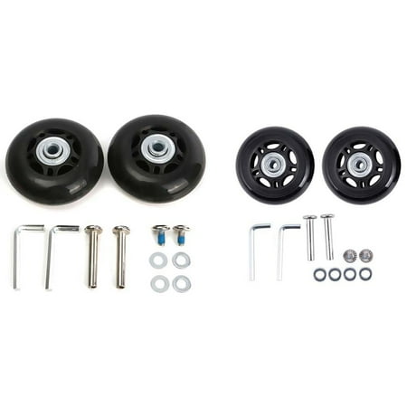 

2 Set Luggage Suitcase Replacement Wheels Axles and Wrench Repair Set OD 64mm & 68mm