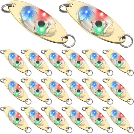 LED Fishing Lures Fishing Spoons Underwater Flasher Bass Halibut Saltwater Trolling Deep Drop Light LED Lighted Flasher