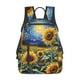 thumbnail image 1 of Disketp Starry Sky Sunflower Mochila Ligera e Impermeable, Mochila de Día Resistente para Viajes, Senderismo y Uso Diario para Hombre y Mujer, 1 of 7