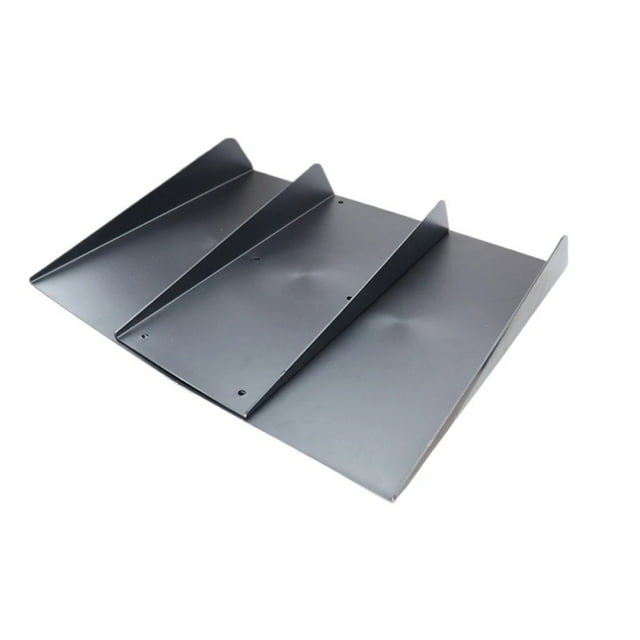 22" x 21" Black ABS 4 Shark Fins Diffuser Universal Rear Bumper Diffuser Lip Car Spoiler Decoration Fin