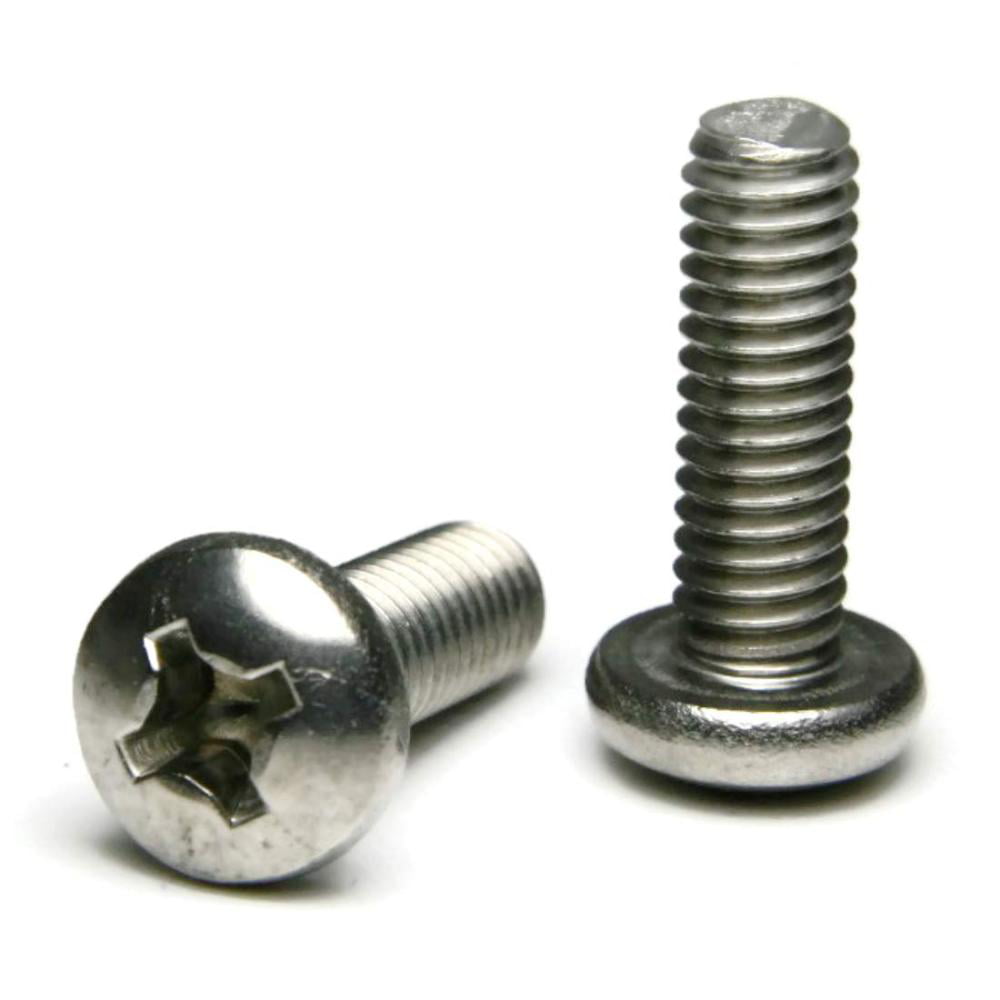 10-24 X 3/8" Phillips  pan head bolt Machine Screws Stainless Steel   Qty 10 
