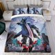 thumbnail image 4 of Devil May Cry Conjunto de sábanas temático, trío de piezas, cómodo y amigable con la piel, diseño único, regalo de decoración para el hogar para familiares, amigos y fans,135cm *200cm, 4 of 6