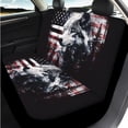 thumbnail image 3 of Qpednta Wolf US Flag 14 Pack Automotive Seat Cover Car Steering Wheel Accessories and Headrest Cover Center Console Cover Seat Belt Pads Keychain Soft Easy to Install Suitable for Car SUV, 3 of 6