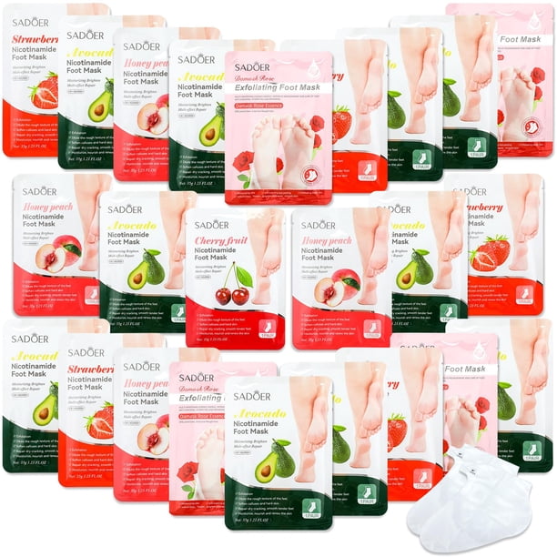 Set de mascarillas para pies Swiffen Fruits Beauty, 24 unidades, calcetines hidratantes