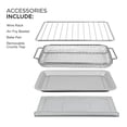 thumbnail image 2 of Horno de convección Elite Gourmet EAF1010D de 10 L, programable, con 8 ajustes de menú, controles de temperatura y temporizador, horneado, tostado, asado y freidora de aire, 1500 W con recetas, exter, 2 of 5