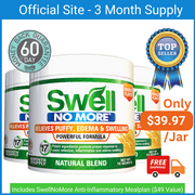 The SwellNoMore 3 Pack - Peach Mango Shake Natural Powder Blend Reduces Edema & Swelling Natural Formula! Eliminates Swollen Feet, Swollen Legs, Swollen Ankles & More. Fast & Naturally!