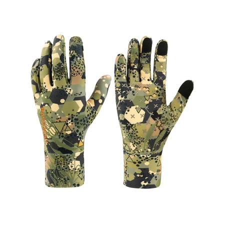 Men s Lightweight UPF 50+ Camo Hunting Gloves HG37
